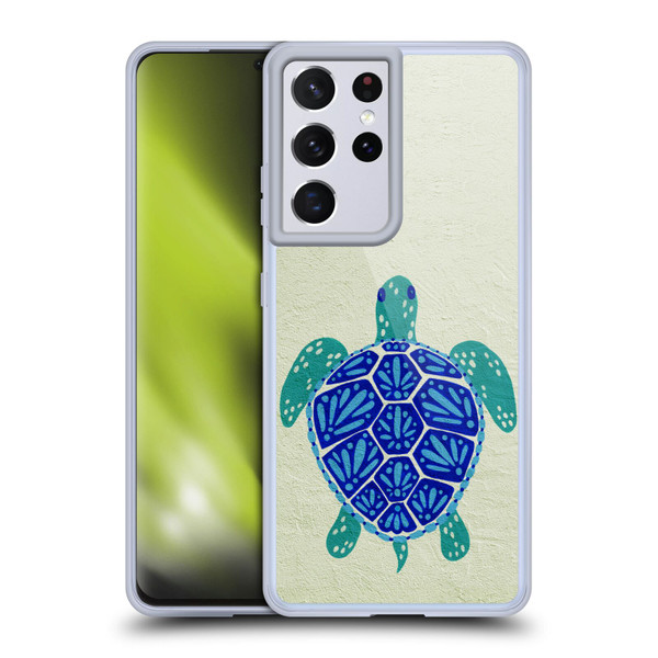 Cat Coquillette Sea Turtle Blue Soft Gel Case for Samsung Galaxy S21 Ultra 5G