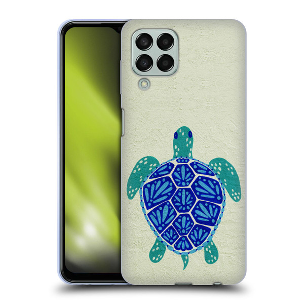 Cat Coquillette Sea Turtle Blue Soft Gel Case for Samsung Galaxy M33 (2022)