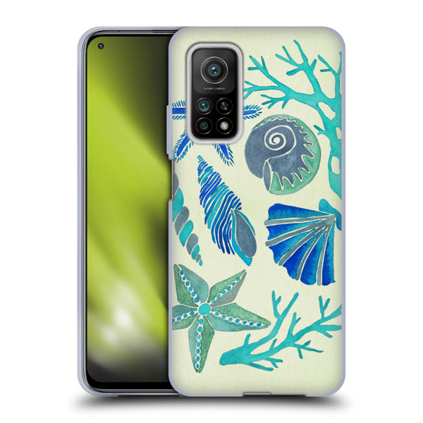 Cat Coquillette Sea Seashells Blue Soft Gel Case for Xiaomi Mi 10T 5G