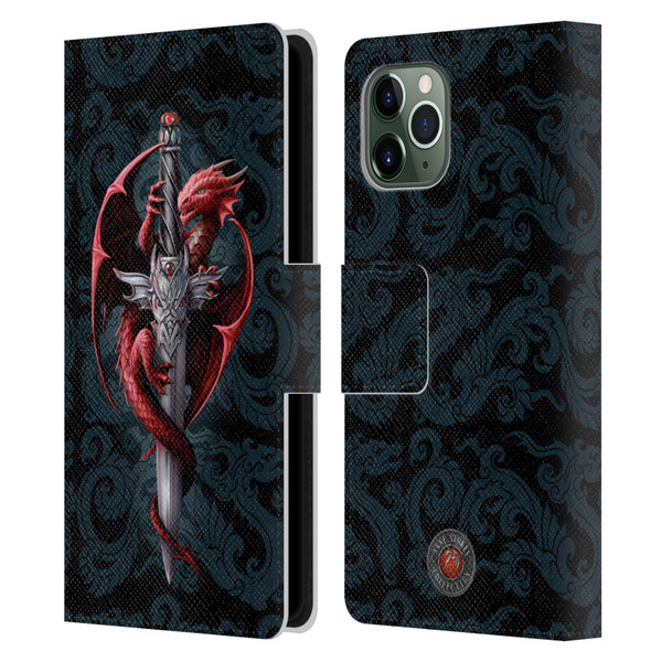Anne Stokes Dragons Dagger Leather Book Wallet Case Cover For Apple iPhone 11 Pro