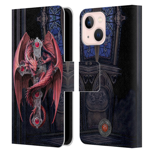 Anne Stokes Dragons Gothic Guardians Leather Book Wallet Case Cover For Apple iPhone 13 Mini