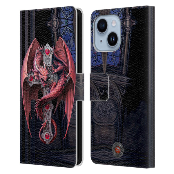 Anne Stokes Dragons Gothic Guardians Leather Book Wallet Case Cover For Apple iPhone 14 Plus