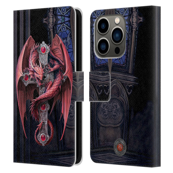 Anne Stokes Dragons Gothic Guardians Leather Book Wallet Case Cover For Apple iPhone 14 Pro