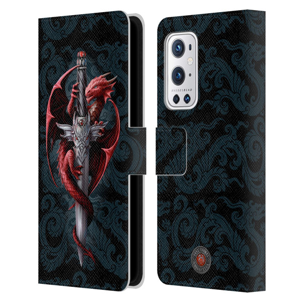 Anne Stokes Dragons Dagger Leather Book Wallet Case Cover For OnePlus 9 Pro