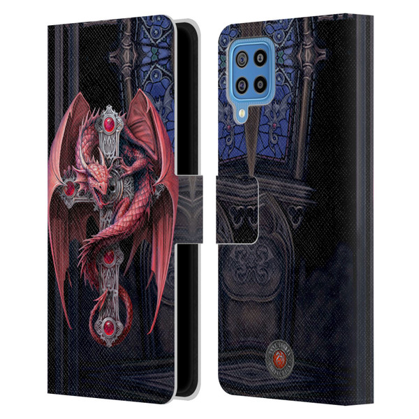 Anne Stokes Dragons Gothic Guardians Leather Book Wallet Case Cover For Samsung Galaxy F22 (2021)