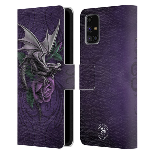 Anne Stokes Dragons 3 Beauty 2 Leather Book Wallet Case Cover For Samsung Galaxy M31s (2020)