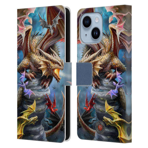 Anne Stokes Dragons 4 Clan Leather Book Wallet Case Cover For Apple iPhone 14 Plus