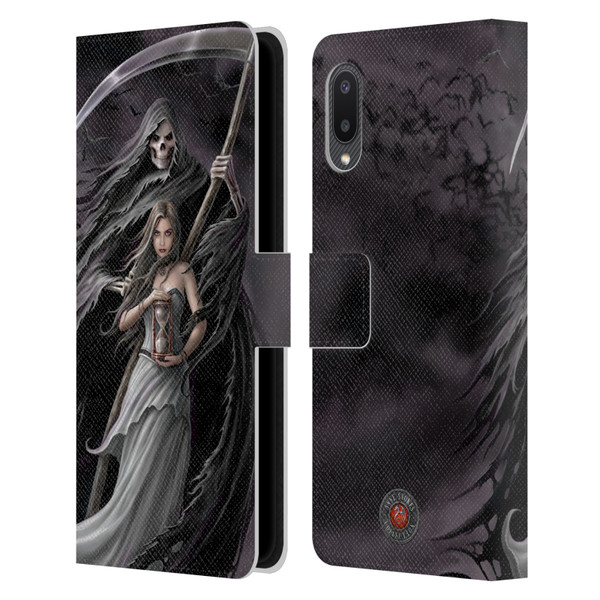 Anne Stokes Gothic Summon the Reaper Leather Book Wallet Case Cover For Samsung Galaxy A02/M02 (2021)