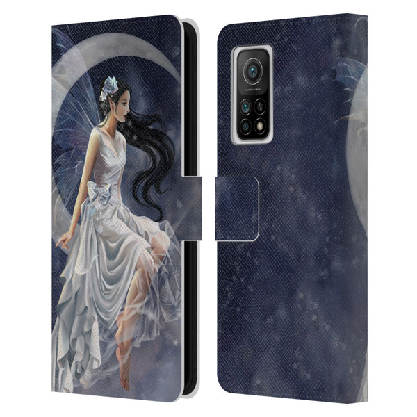 Nene Thomas Crescents Winter Frost Fairy On Moon Leather Book Wallet Case Cover For Xiaomi Mi 10T 5G