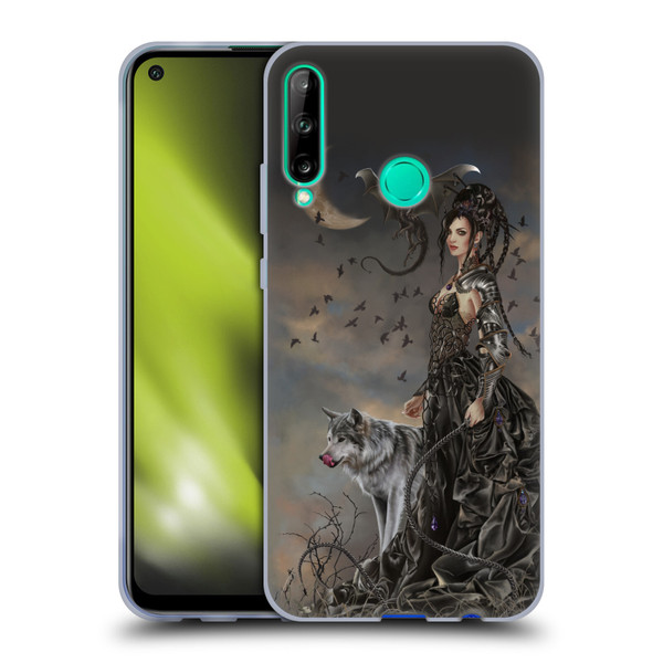 Nene Thomas Crescents Gothic Fairy Woman With Wolf Soft Gel Case for Huawei P40 lite E