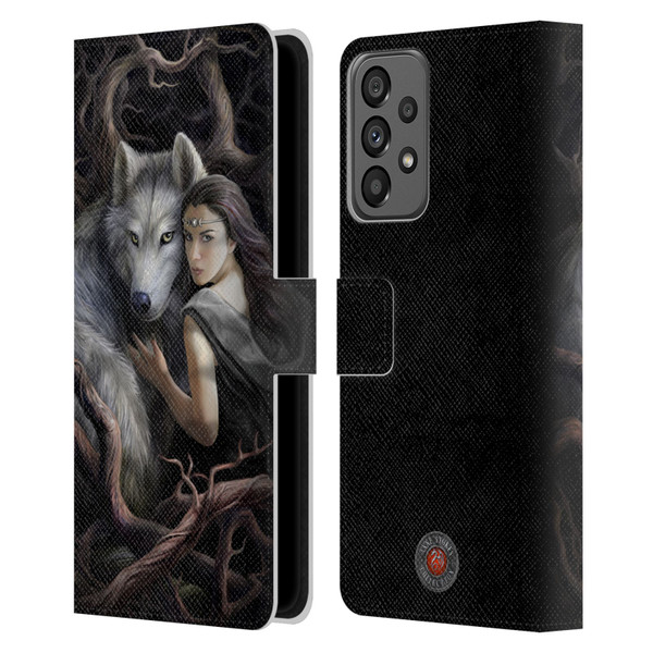 Anne Stokes Wolves 2 Soul Bond Leather Book Wallet Case Cover For Samsung Galaxy A73 5G (2022)