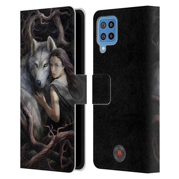 Anne Stokes Wolves 2 Soul Bond Leather Book Wallet Case Cover For Samsung Galaxy F22 (2021)