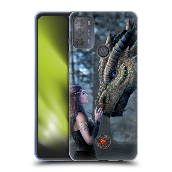 Anne Stokes Dragon Friendship Once Upon A Time Soft Gel Case for Motorola Moto G50