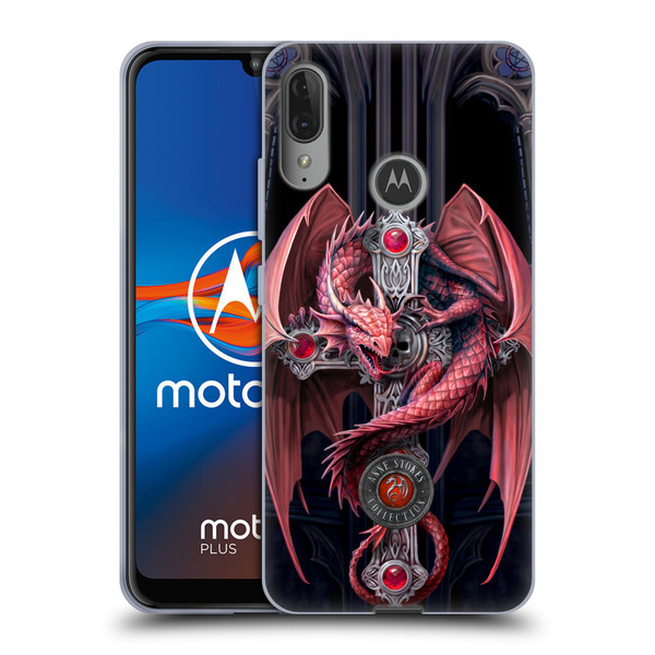 Anne Stokes Dragons Gothic Guardians Soft Gel Case for Motorola Moto E6 Plus