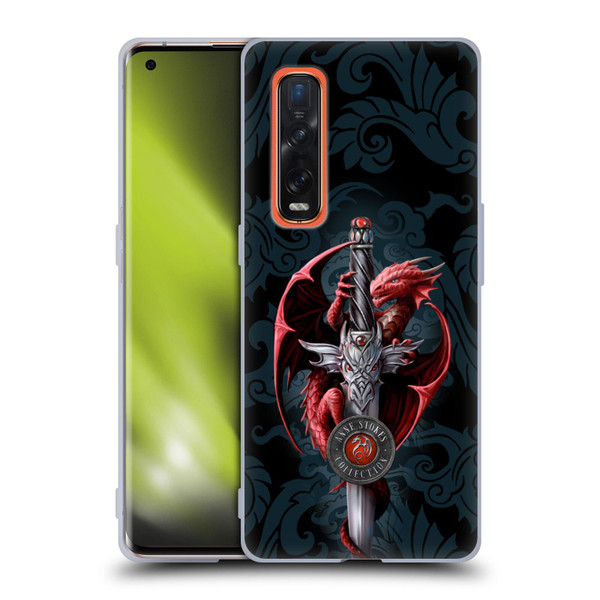 Anne Stokes Dragons Dagger Soft Gel Case for OPPO Find X2 Pro 5G