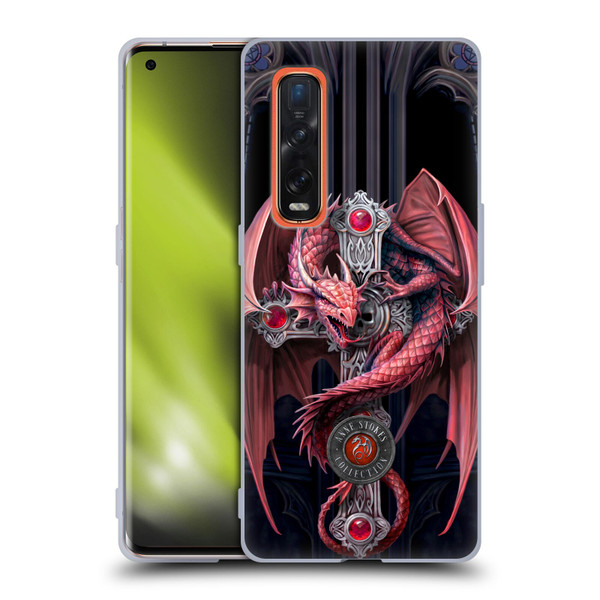 Anne Stokes Dragons Gothic Guardians Soft Gel Case for OPPO Find X2 Pro 5G
