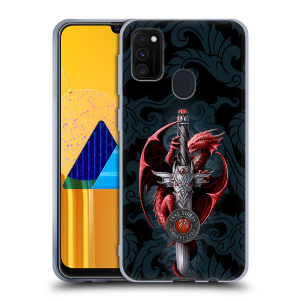 Anne Stokes Dragons Dagger Soft Gel Case for Samsung Galaxy M30s (2019)/M21 (2020)