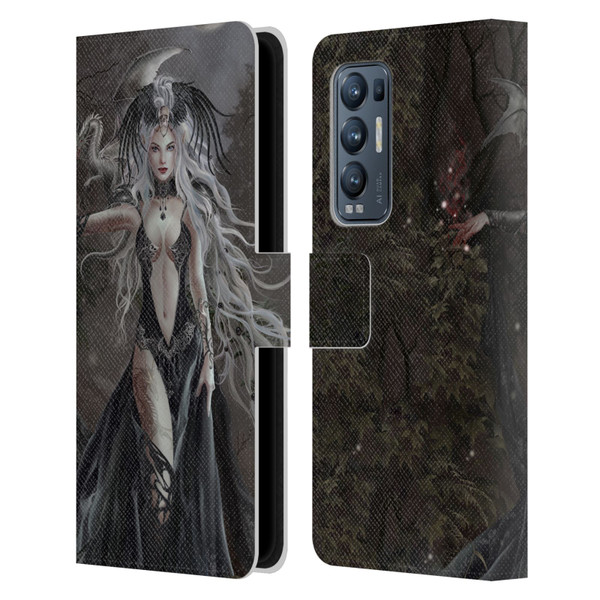 Nene Thomas Gothic Skull Queen Of Havoc Dragon Leather Book Wallet Case Cover For OPPO Find X3 Neo / Reno5 Pro+ 5G