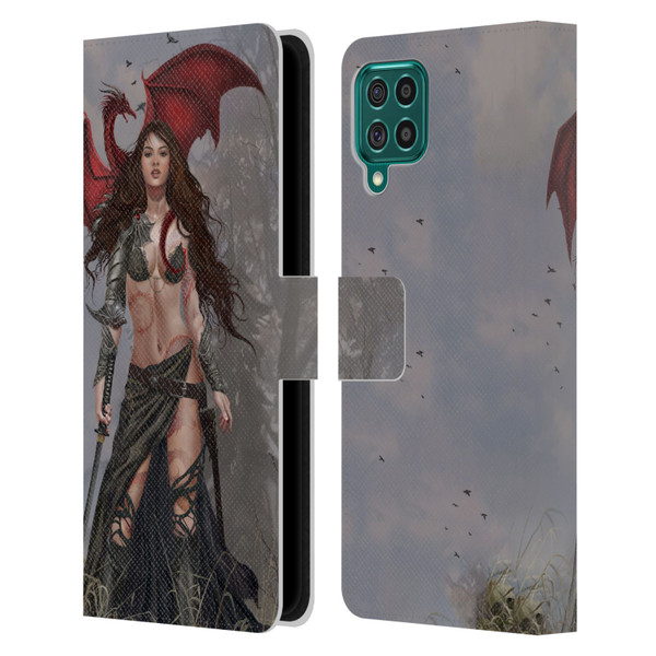 Nene Thomas Gothic Dragon Witch Warrior Sword Leather Book Wallet Case Cover For Samsung Galaxy F62 (2021)