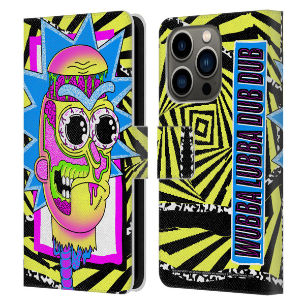 Rick And Morty Season 1 & 2 Graphics Rick Leather Book Wallet Case Cover For Apple iPhone 14 Pro