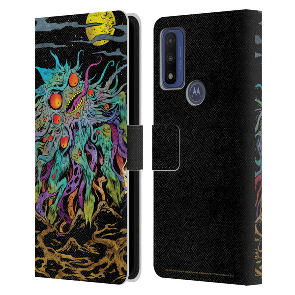 Rick And Morty Season 1 & 2 Graphics The Dunrick Horror Leather Book Wallet Case Cover For Motorola G Pure