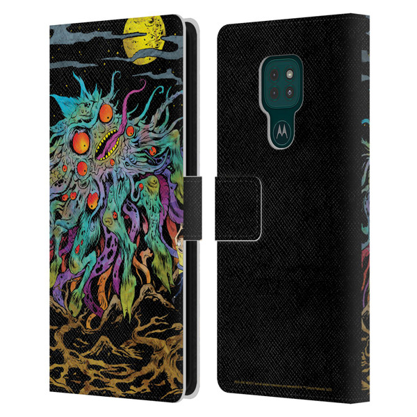 Rick And Morty Season 1 & 2 Graphics The Dunrick Horror Leather Book Wallet Case Cover For Motorola Moto G9 Play