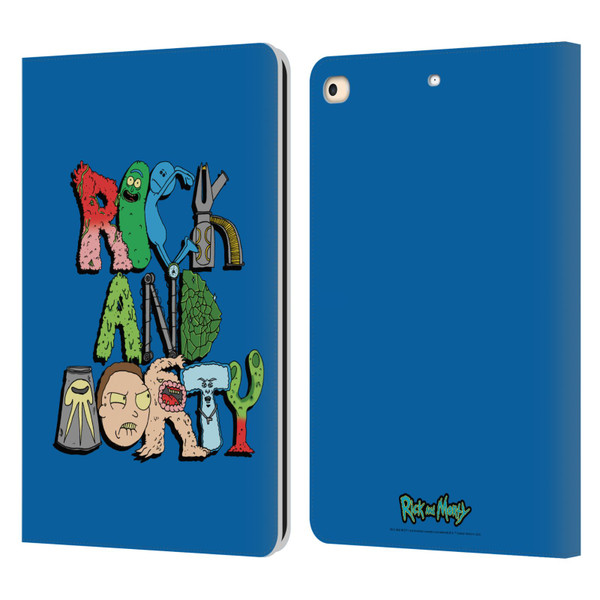 Rick And Morty Season 3 Character Art Typography Leather Book Wallet Case Cover For Apple iPad 9.7 2017 / iPad 9.7 2018