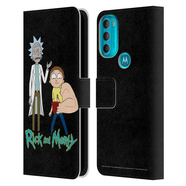 Rick And Morty Season 3 Character Art Rick and Morty Leather Book Wallet Case Cover For Motorola Moto G71 5G