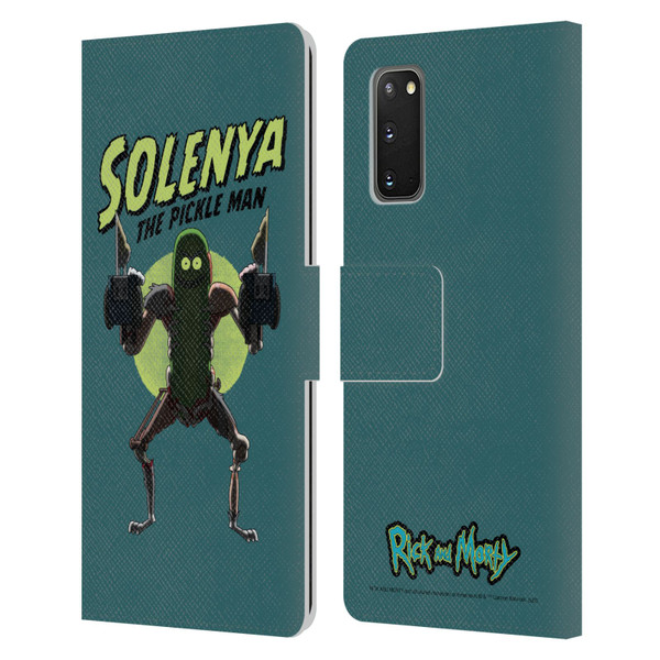 Rick And Morty Season 3 Character Art Pickle Rick Leather Book Wallet Case Cover For Samsung Galaxy S20 / S20 5G
