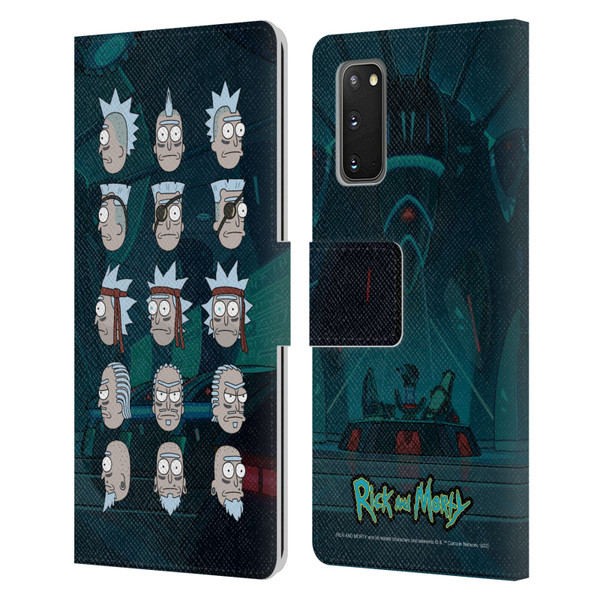 Rick And Morty Season 3 Character Art Seal Team Ricks Leather Book Wallet Case Cover For Samsung Galaxy S20 / S20 5G