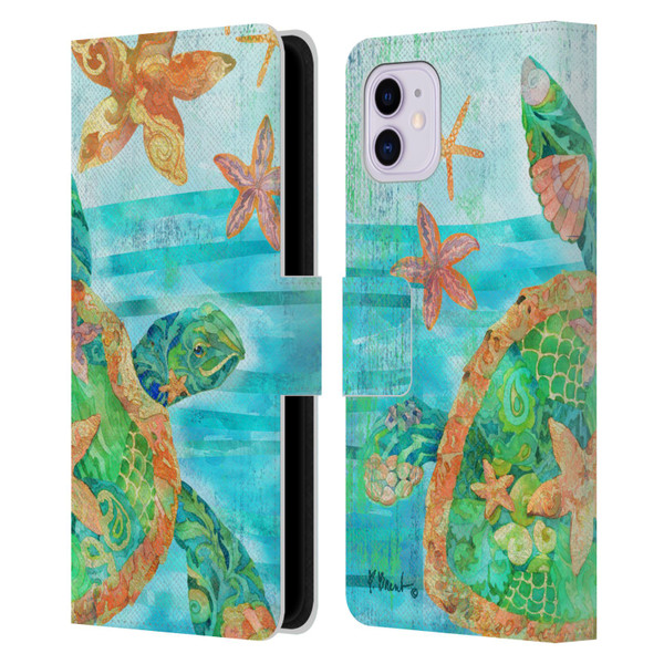 Paul Brent Coastal Nassau Turtle Leather Book Wallet Case Cover For Apple iPhone 11