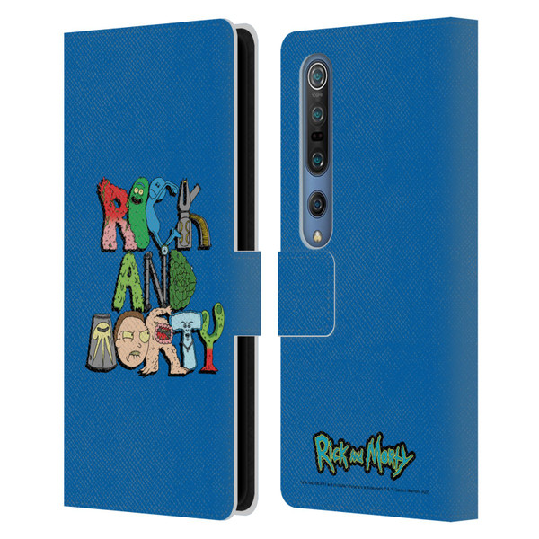 Rick And Morty Season 3 Character Art Typography Leather Book Wallet Case Cover For Xiaomi Mi 10 5G / Mi 10 Pro 5G