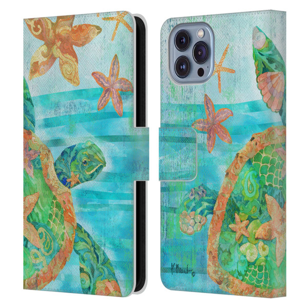 Paul Brent Coastal Nassau Turtle Leather Book Wallet Case Cover For Apple iPhone 14