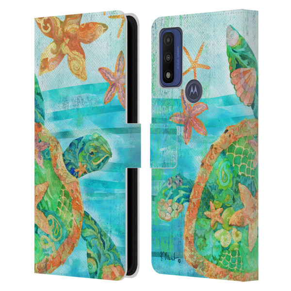 Paul Brent Coastal Nassau Turtle Leather Book Wallet Case Cover For Motorola G Pure