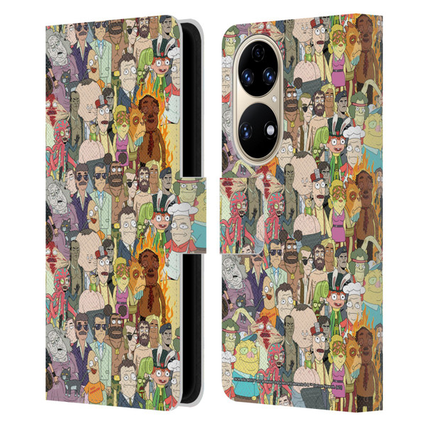 Rick And Morty Season 3 Graphics Interdimensional Space Cable Leather Book Wallet Case Cover For Huawei P50