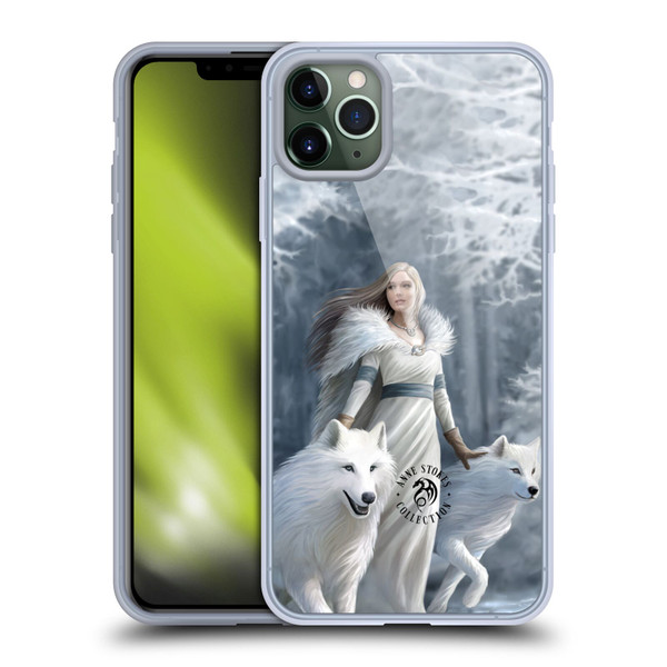 Anne Stokes Wolves Winter Guardians Soft Gel Case for Apple iPhone 11 Pro Max