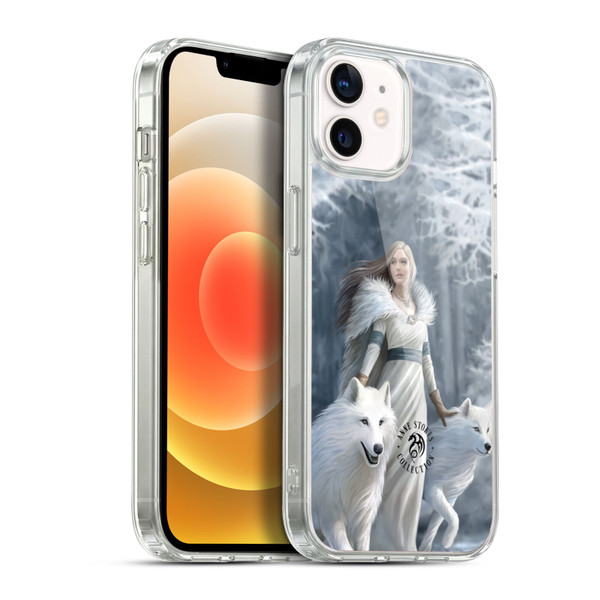 Anne Stokes Wolves Winter Guardians Soft Gel Case for Apple iPhone 12 / iPhone 12 Pro & MagSafe