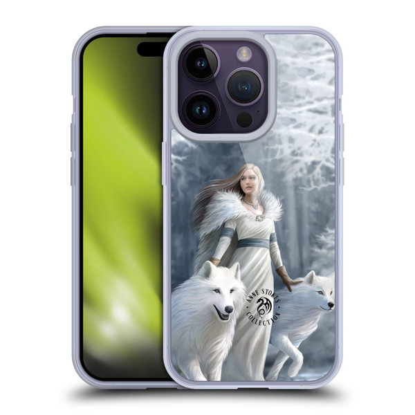 Anne Stokes Wolves Winter Guardians Soft Gel Case for Apple iPhone 14 Pro
