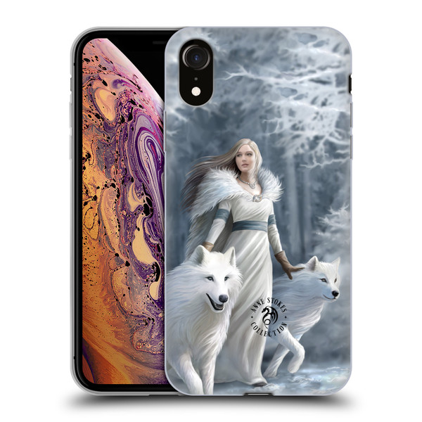 Anne Stokes Wolves Winter Guardians Soft Gel Case for Apple iPhone XR