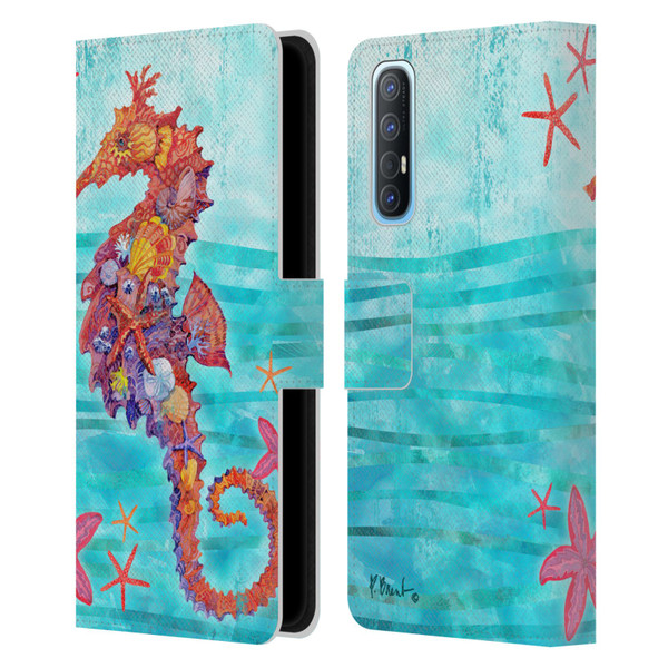 Paul Brent Coastal Seahorse Leather Book Wallet Case Cover For OPPO Find X2 Neo 5G