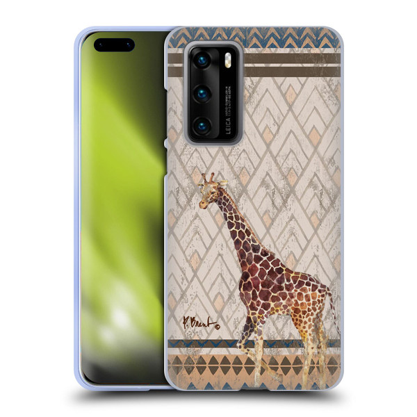 Paul Brent Animals Tribal Giraffe Soft Gel Case for Huawei P40 5G