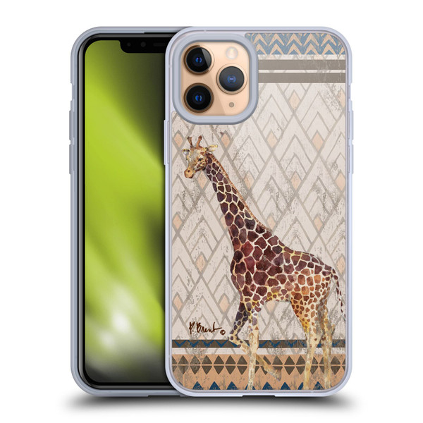 Paul Brent Animals Tribal Giraffe Soft Gel Case for Apple iPhone 11 Pro