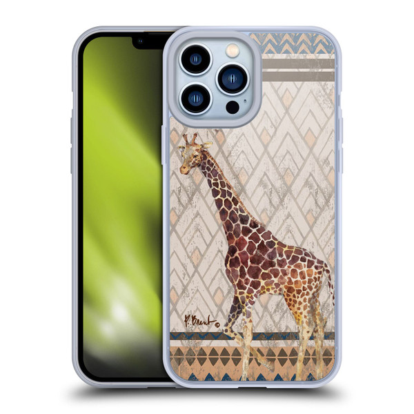 Paul Brent Animals Tribal Giraffe Soft Gel Case for Apple iPhone 13 Pro Max