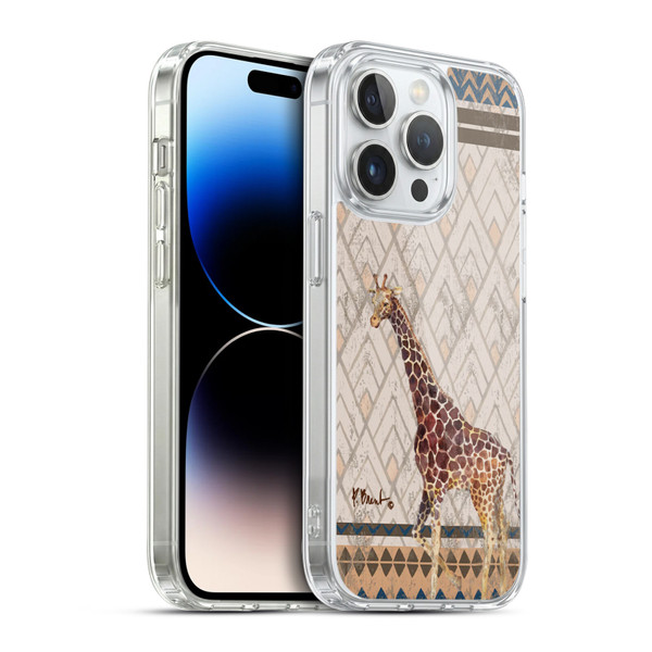 Paul Brent Animals Tribal Giraffe Soft Gel Case for Apple iPhone 14 Pro & MagSafe