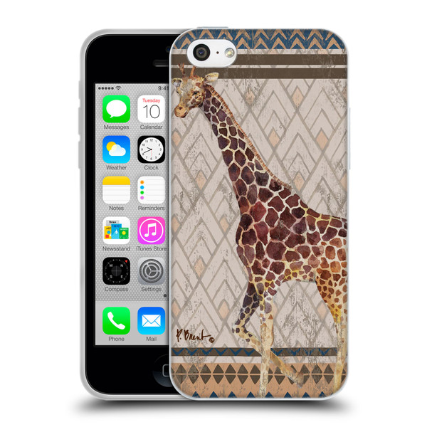 Paul Brent Animals Tribal Giraffe Soft Gel Case for Apple iPhone 5c