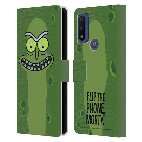 Rick And Morty Season 3 Graphics Pickle Rick Leather Book Wallet Case Cover For Motorola G Pure