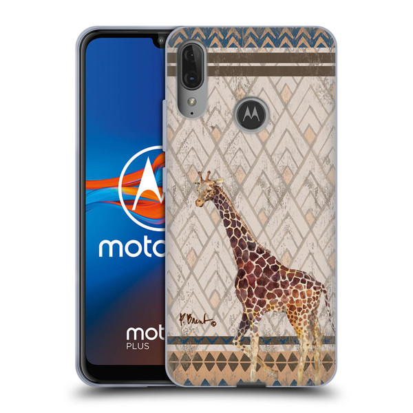 Paul Brent Animals Tribal Giraffe Soft Gel Case for Motorola Moto E6 Plus
