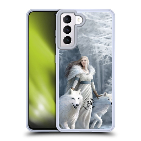 Anne Stokes Wolves Winter Guardians Soft Gel Case for Samsung Galaxy S21 5G