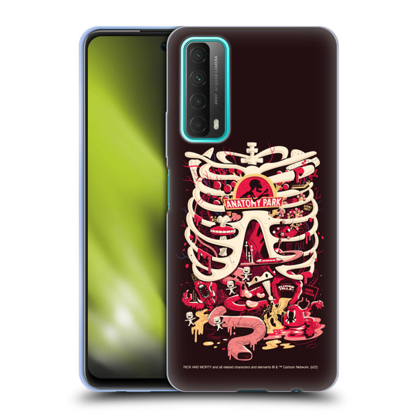 Rick And Morty Season 1 & 2 Graphics Anatomy Park Soft Gel Case for Huawei P Smart (2021)
