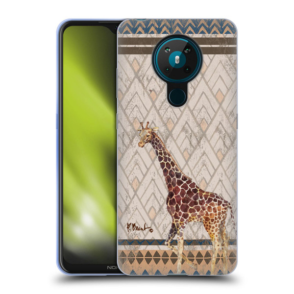 Paul Brent Animals Tribal Giraffe Soft Gel Case for Nokia 5.3